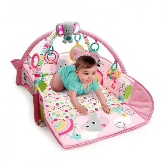 Salteluta de activitati 5 in 1 Gym & Ball Pit Rainbow Tropics Bright Starts Salteluta de activitati 5 in 1 Gym & Ball Pit Rainbow Tropics Bright Starts