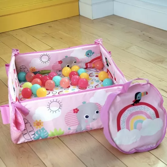 Salteluta de activitati 5 in 1 Gym & Ball Pit Rainbow Tropics Bright Starts Salteluta de activitati 5 in 1 Gym & Ball Pit Rainbow Tropics Bright Starts
