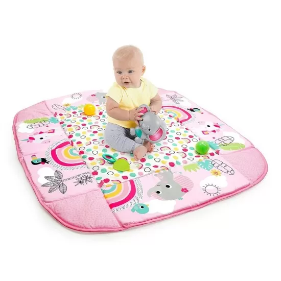 Salteluta de activitati 5 in 1 Gym & Ball Pit Rainbow Tropics Bright Starts Salteluta de activitati 5 in 1 Gym & Ball Pit Rainbow Tropics Bright Starts