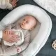 Baby Nest din bumbac organic Doomoo Cocoon Leaves Aqua Green Baby Nest din bumbac organic Doomoo Cocoon Leaves Aqua Green