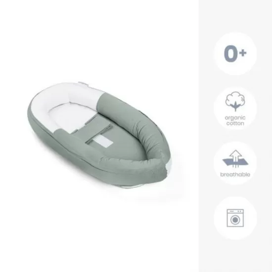 Baby Nest din bumbac organic Doomoo Cocoon Tetra Jersey Green Baby Nest din bumbac organic Doomoo Cocoon Tetra Jersey Green