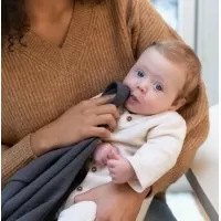 Esarfa pentru alaptat multifunctionala din bumbac organic Doomoo Mom’n Play Grey