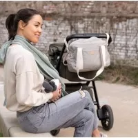 Esarfa pentru alaptat multifunctionala din bumbac organic Doomoo Mom’n Play Green