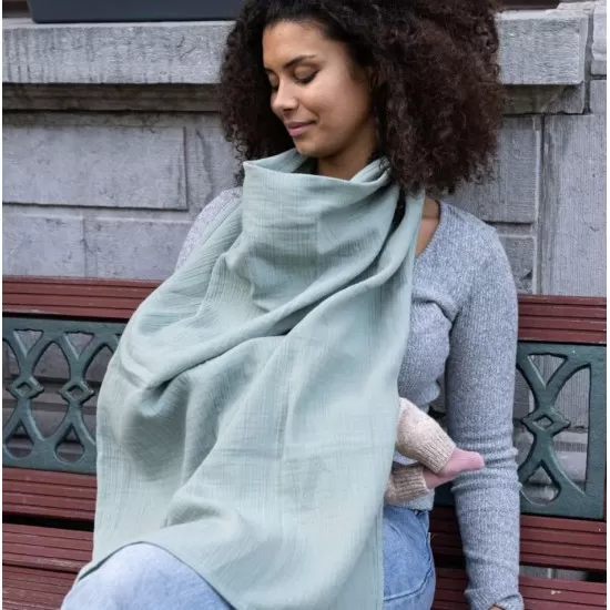 Esarfa pentru alaptat multifunctionala din bumbac organic Doomoo Mom’n Play Green Esarfa pentru alaptat multifunctionala din bumbac organic Doomoo Mom’n Play Green
