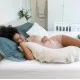 Perna mare 3 in 1 Doomoo Comfy Big Tetra Almond din bumbac organic Perna mare 3 in 1 Doomoo Comfy Big Tetra Almond din bumbac organic