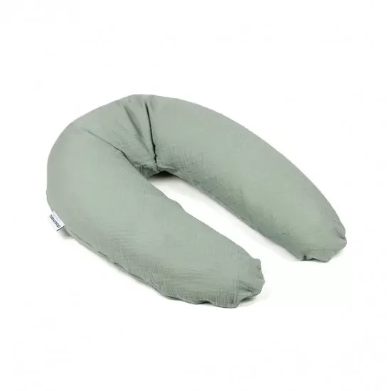 Perna mare 3 in 1 Doomoo Comfy Big Tetra Green din bumbac organic Perna mare 3 in 1 Doomoo Comfy Big Tetra Green din bumbac organic