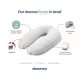 Perna mare pentru gravide si bebelusi 3 in 1 bumbac organic Doomoo Buddy Light Grey Perna mare pentru gravide si bebelusi 3 in 1 bumbac organic Doomoo Buddy Light Grey