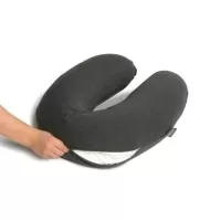 Perna mare pentru gravide si bebelusi 3 in 1, bumbac organic Buddy Chine Anthracite Doomoo