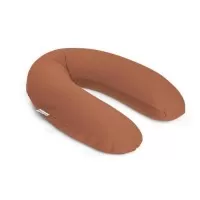 Perna mare pentru gravide si bebelusi 3 in 1 Doomoo bumbac organic Buddy Tetra Jersey Terracotta