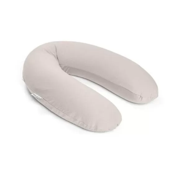 Perna mare pentru gravide si bebelusi 3 in 1 din bumbac organic Doomoo Buddy Tetra Jersey Sand