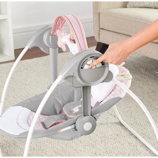 Leagan portabil Comfort 2 Go Flora the Unicorn Ingenuity Leagan portabil Comfort 2 Go Flora the Unicorn Ingenuity