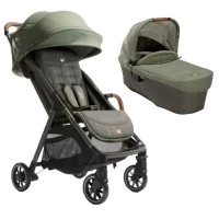 Carucior pentru copii ultracompact 2 in 1 Joie Parcel Signature Pine (Carucior Parcel Pine + Landou Ramble XL Pine)