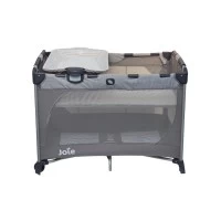 Patut pliant Commuter Change Gray Stripes Joie cu cosulet detasabil inclus