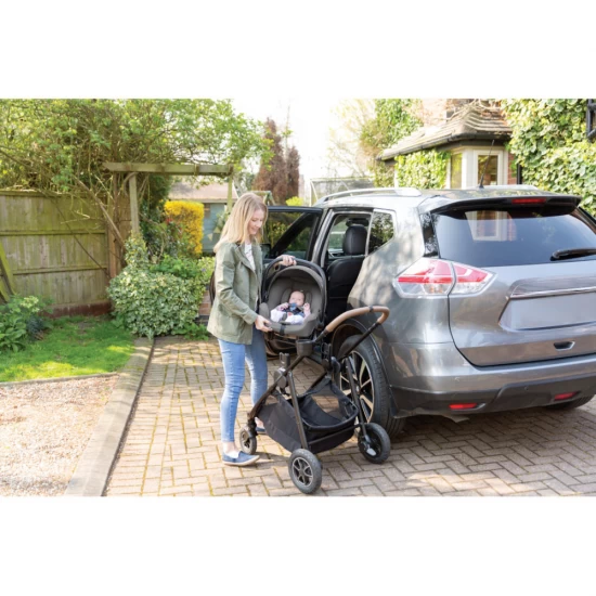 Scoica auto Joie i-Snug 2 cu tetiera reglabila, 40-75 cm, Pebble, testata ADAC si certificata R129 Scoica auto Joie i-Snug 2 cu tetiera reglabila, 40-75 cm, Pebble, testata ADAC si certificata R129