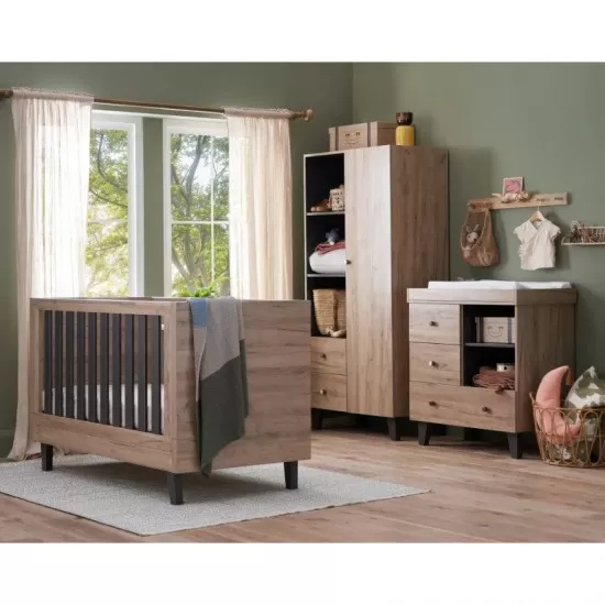 Patut evolutiv 3 in 1 Como Oak & Slate Grey Tutti Bambini Patut evolutiv 3 in 1 Como Oak & Slate Grey Tutti Bambini