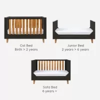 Patut evolutiv 3 in 1 Como Slate Grey & Rosewood Tutti Bambini