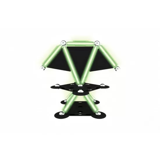 Set de constructie magnetic Supermag Projects Glow 45 piese