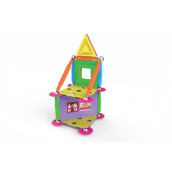 Set de constructie magnetic Supermag Projects House 55 piese