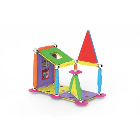 Set de constructie magnetic Supermag Projects House 55 piese