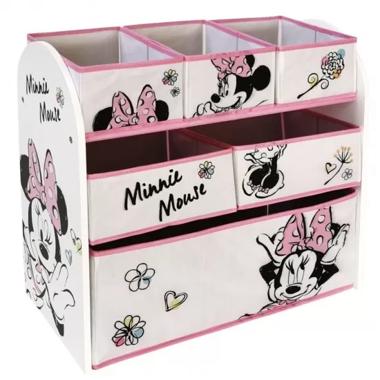 Organizator jucarii cu cadru din lemn Minnie Mouse Organizator jucarii cu cadru din lemn Minnie Mouse