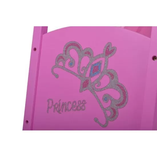 Patut din lemn pentru papusi Diadem Pink Patut din lemn pentru papusi Diadem Pink