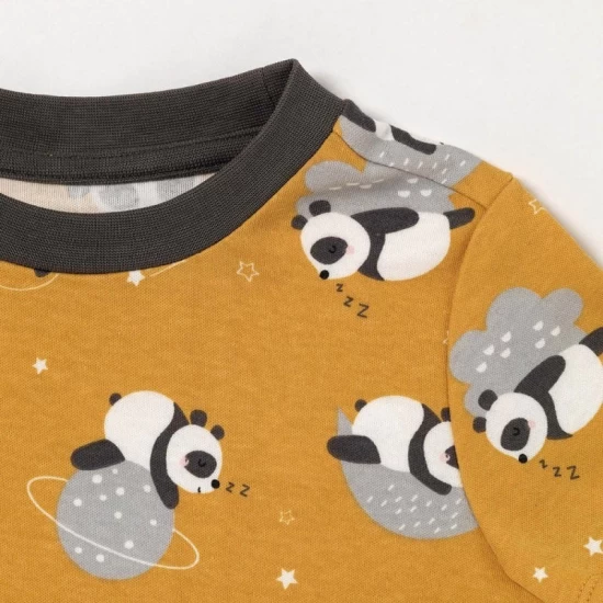 Pijama 100% bumbac organic, Panda, 4-5 ani Pijama 100% bumbac organic, Panda, 4-5 ani