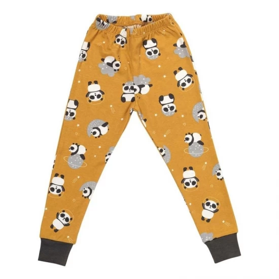 Pijama 100% bumbac organic, Panda, 6-7 ani Pijama 100% bumbac organic, Panda, 6-7 ani