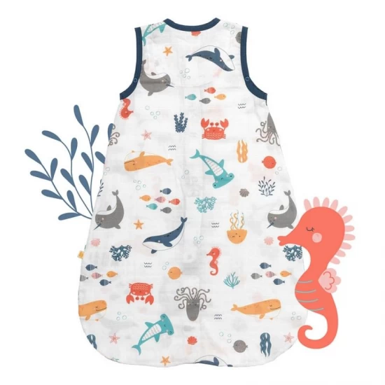 Sac de dormit Bamboo Under the Sea 90 cm 0.5 Tog Sac de dormit Bamboo Under the Sea 90 cm 0.5 Tog