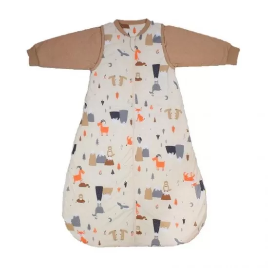Sac de dormit cu maneca lunga detasabila Mountain Animals 110 cm 2.5 Tog Sac de dormit cu maneca lunga detasabila Mountain Animals 110 cm 2.5 Tog