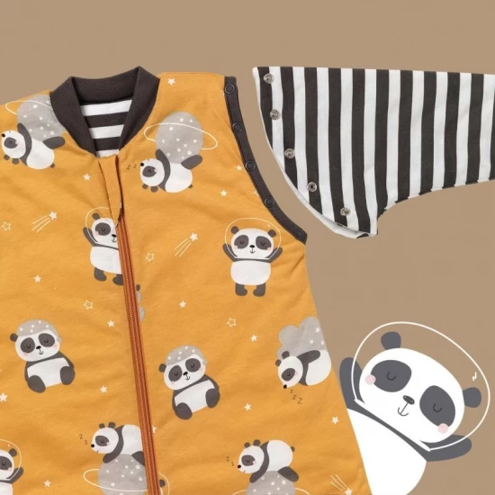 Sac de dormit cu maneca lunga detasabila Panda 110 cm 1.0 Tog