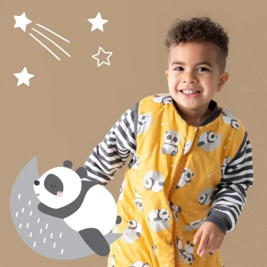 Sac de dormit cu maneca lunga detasabila Panda 130 cm 1.0 Tog