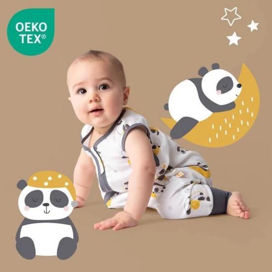 Sac de dormit cu picioruse Bamboo Panda 100 cm 0.5 Tog Sac de dormit cu picioruse Bamboo Panda 100 cm 0.5 Tog