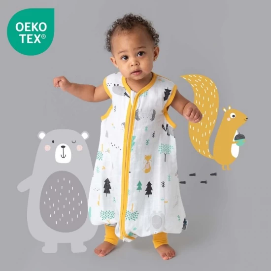 Sac de dormit cu picioruse Bamboo Woodland Animals 70 cm 0.5 Tog Sac de dormit cu picioruse Bamboo Woodland Animals 70 cm 0.5 Tog