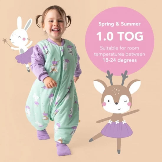 Sac de dormit cu picioruse si maneca lunga detasabila Ballerina 70 cm + manseta 1.0 Tog