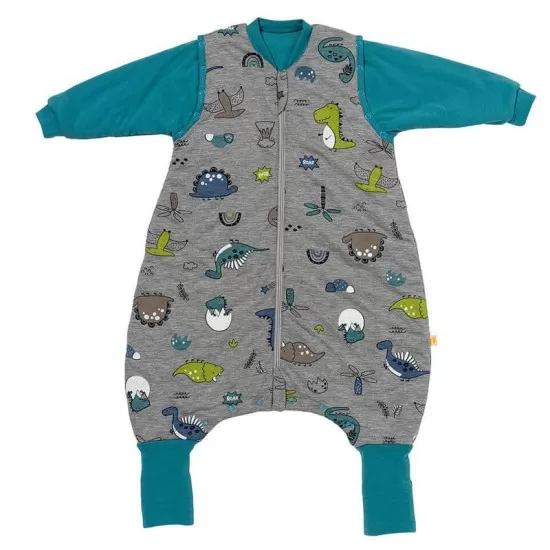 Sac de dormit cu picioruse si maneca lunga detasabila Dinosaur 70 cm + manseta 2.5 Tog Sac de dormit cu picioruse si maneca lunga detasabila Dinosaur 70 cm + manseta 2.5 Tog