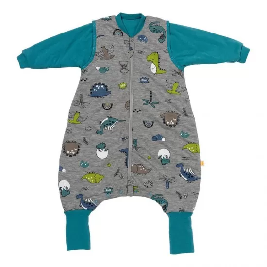 Sac de dormit cu picioruse si maneca lunga detasabila Dinosaur 80 cm + manseta 2.5 Tog Sac de dormit cu picioruse si maneca lunga detasabila Dinosaur 80 cm + manseta 2.5 Tog