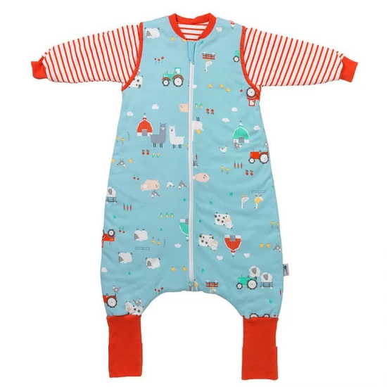 Sac de dormit cu picioruse si maneca lunga detasabila Farmyard 130 cm + manseta 2.5 Tog Sac de dormit cu picioruse si maneca lunga detasabila Farmyard 130 cm + manseta 2.5 Tog