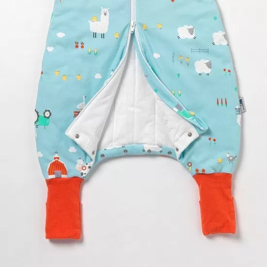 Sac de dormit cu picioruse si maneca lunga detasabila Farmyard 80 cm + manseta 2.5 Tog Sac de dormit cu picioruse si maneca lunga detasabila Farmyard 80 cm + manseta 2.5 Tog