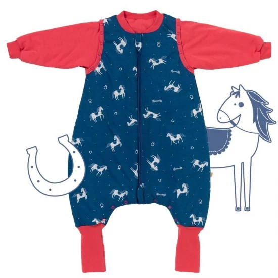 Sac de dormit cu picioruse si maneca lunga detasabila Horses 70 cm + manseta 2.5 Tog Sac de dormit cu picioruse si maneca lunga detasabila Horses 70 cm + manseta 2.5 Tog