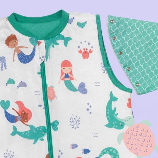 Sac de dormit cu picioruse si maneca lunga detasabila Mermaid 110 cm + manseta 2.5 Tog