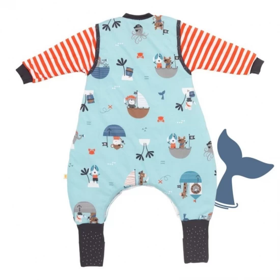 Sac de dormit cu picioruse si maneca lunga detasabila Pirate 70 cm + manseta 1.0 Tog