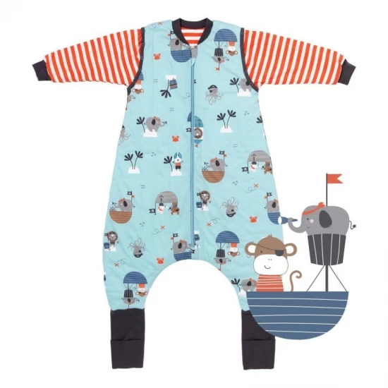 Sac de dormit cu picioruse si maneca lunga detasabila Pirate 130 cm + manseta 1.0 Tog