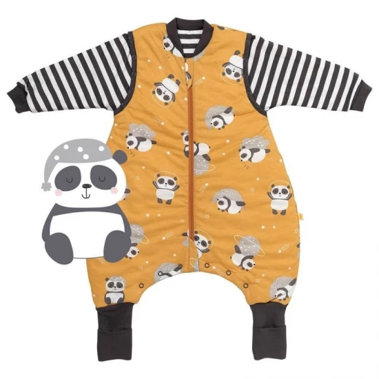 Sac de dormit cu picioruse si maneca lunga detasabila Panda 80 cm + manseta 2.5 Tog Sac de dormit cu picioruse si maneca lunga detasabila Panda 80 cm + manseta 2.5 Tog