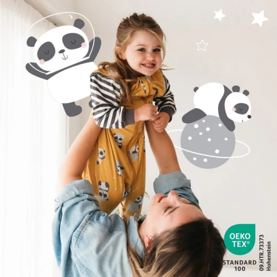 Sac de dormit cu picioruse si maneca lunga detasabila Panda 130 cm + manseta 1.0 Tog