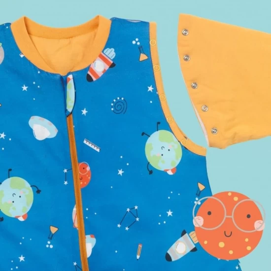Sac de dormit cu picioruse si maneca lunga detasabila Space 90 cm + manseta 2.5 Tog