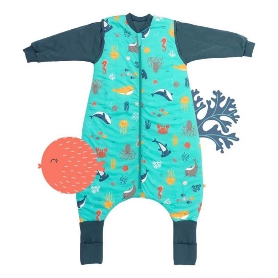Sac de dormit cu picioruse si maneca lunga detasabila Under the Sea 90 cm + manseta 3.5 Tog