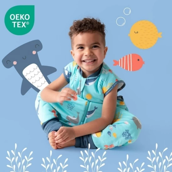 Sac de dormit cu picioruse si maneca lunga detasabila Under the Sea 90 cm + manseta 3.5 Tog