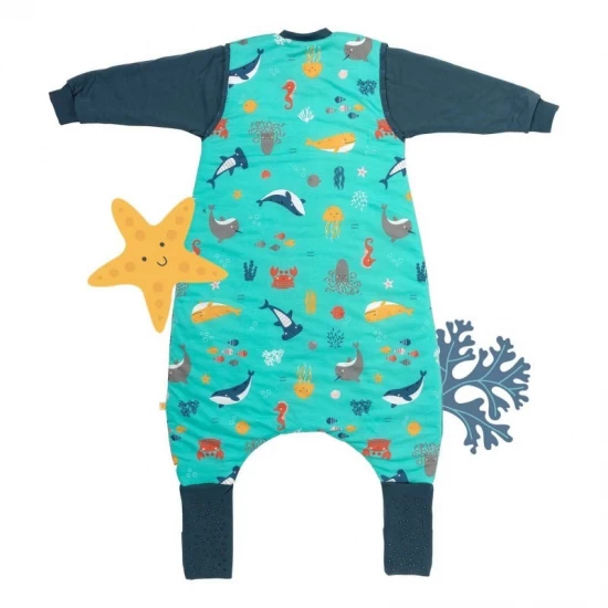 Sac de dormit cu picioruse si maneca lunga detasabila Under the Sea 110 cm + manseta 2.5 Tog Sac de dormit cu picioruse si maneca lunga detasabila Under the Sea 110 cm + manseta 2.5 Tog