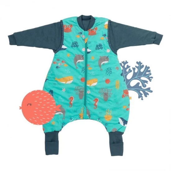 Sac de dormit cu picioruse si maneca lunga detasabila Under the Sea 60 cm + manseta 2.5 Tog Sac de dormit cu picioruse si maneca lunga detasabila Under the Sea 60 cm + manseta 2.5 Tog