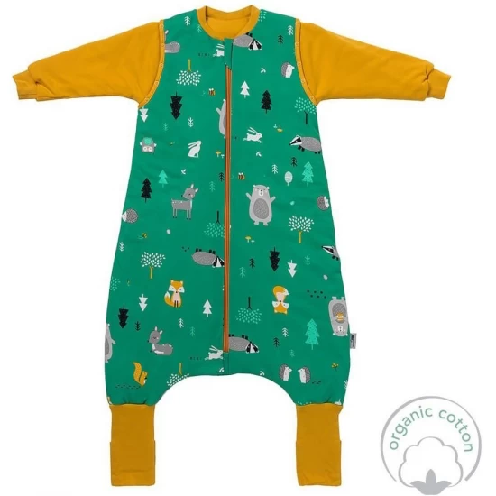 Sac de dormit cu picioruse si maneca lunga detasabila Woodland Animals 110 cm + manseta 2.5 Tog Sac de dormit cu picioruse si maneca lunga detasabila Woodland Animals 110 cm + manseta 2.5 Tog